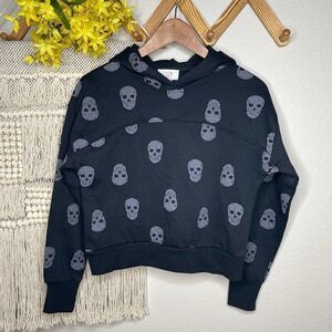Cozie Black Skull Print Hoodie